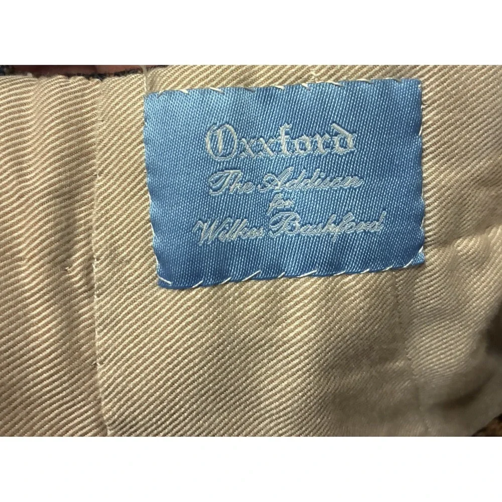 Vtg Oxxford Clothes Bespoke Mens 36x30 Houndstooth Pleated Pants Wool Cashmere